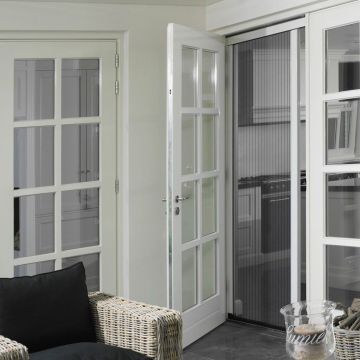 Enkele plissehordeur op maat vooraanzicht