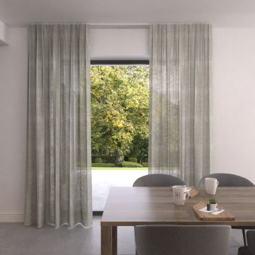 Gordijn op maat Transparant Ash gray voorkant enkele plooi