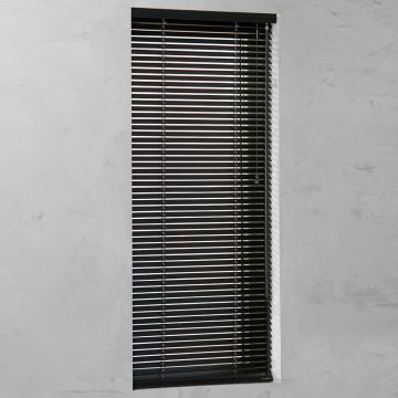 Houten Jaloezie Op Maat 25 mm Verkeerszwart