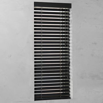 Houten Jaloezie Op Maat 50mm Bamboe Grafietzwart