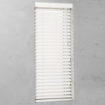 Houten Jaloezie Op Maat 50mm Bamboe Zuiverwit
