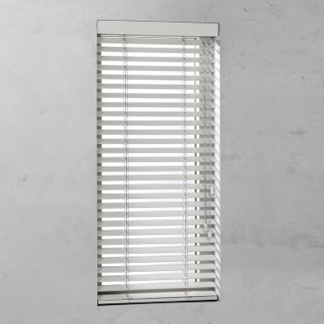 Houten Jaloezie Op Maat 50mm Grijswit
