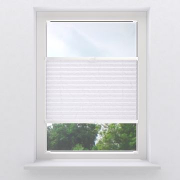 Plissegordijn 20mm Crepe lichtdoorlatend white zijgeleiding