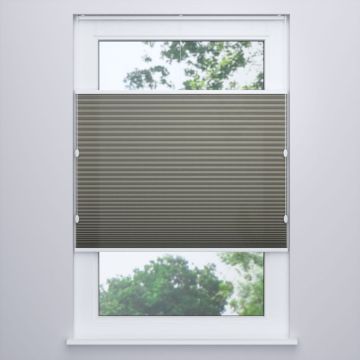 Plissegordijn op maat Home honingraat lichtdoorlatend Desert taupe vooraanzicht