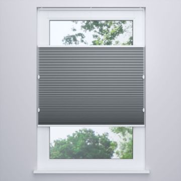 Plissegordijn op maat Home honingraat verduisterend Pure grey vooraanzicht