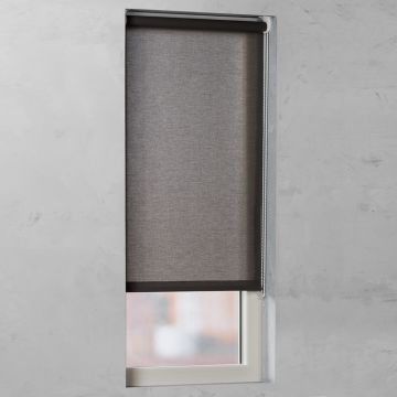 Rolgordijn Natural Smart Lichtdoorlatend Dark Grey 