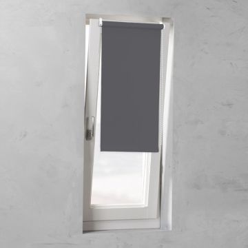 rolgordijn soft smart mini verduisterend anthracite open