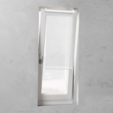 rolgordijn soft smart mini transparant white half open