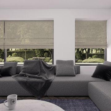 Vouwgordijn op maat Lichtdoorlatend Between caffe latte