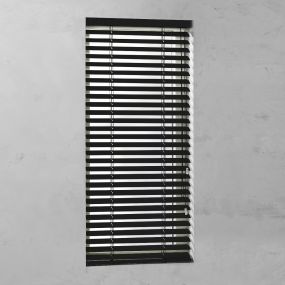 aluminium jaloezie op maat 50 mm matte verkeerszwart