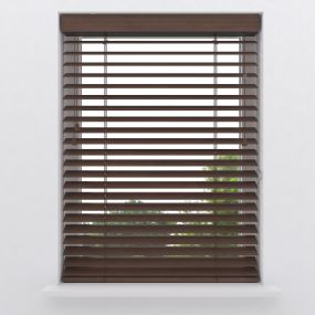 Houten jaloezie op maat 50 mm Bamboo Royal
Coffee brown voorkant