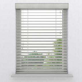 Houten jaloezie 50 mm Nature Light Grey vooraanzicht