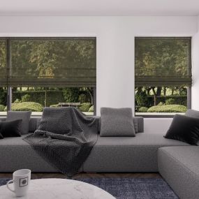 vouwgordijn op maat weave beige