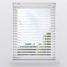 Aluminium Jaloezie 50mm Easy Matte White open