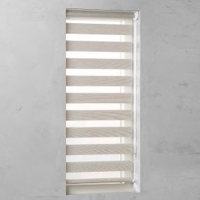 duo rolgordijn op maat nature open kiezelgrijs open