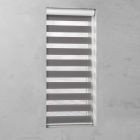 Duo rolgordijn op maat Dual cassette ombergrijs open